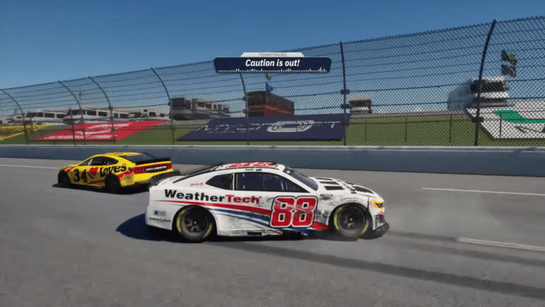 NASCAR 25 caution situation from on-track incident on oval