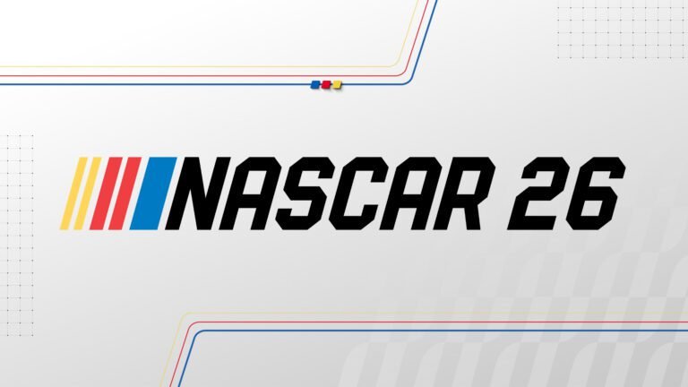 NASCAR 26 official promotional artwork featuring Kyle Larson on the cover